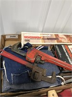 Power hammer, fasteners, nail aprons,pipe wrenches