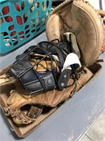 Catcher's mask & glove, other ball gloves