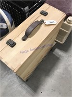 Wood storage case, 18.5 x 18 x 7