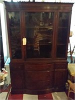 Very nice mahogany bow front china cabinet