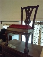 Old carved mahogany ball&claw child's chair