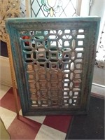 Cool old woodcarved lattice frame