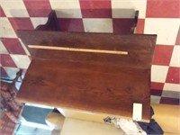 Old wooden deacon's bench / church pew