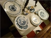 Blue white willow dishes box Wedgwood Buffalo +