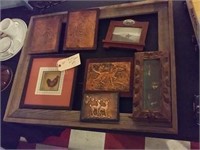 Barnwood frame, copper art, cowboy art