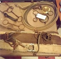 Old  horse tack etc including good lariat rope