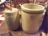 3 gal Western Stoneware churn &#8 Love Field crock