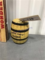 Happy Days Bank - tin barrel