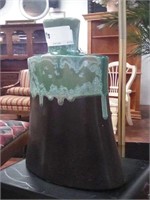 Green and brown vase