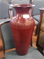 Tall aluminum vase