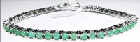 Silver Natrual Emeralds 5.1ct