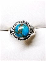 Silver Turquoise Ring 4.53gm