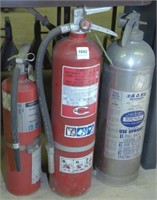 (3) assorted fire extinguishers