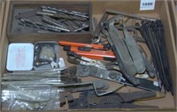 flat lot with assorted drill bits, welding tips,