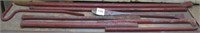 assorted lot of misc. steel bars, 8 total pieces,