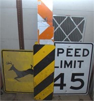 (5) assorted signs to include Deer Crossing,