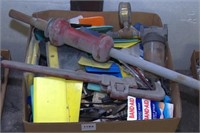 16"x16"x8" box full of toolbox junk drawer
