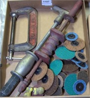 Fuller 5" C clamp, 2 slide pullers, assorted
