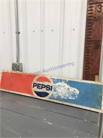 Pepsi tin sign, 48 x 10"