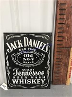 Jack Daniel's tin sign, 12.5 x 16"