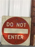 Do Not Enter metal sign, 30 x 30"