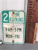 2 HR Parking metal sign, 12 x 18"