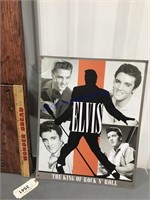Elvis tin sign, 12 x 15"