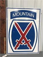 Mountain metal sign, 32 x 23"