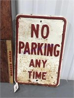 No Parking Any Time metal sign, 12 x 18"