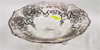 CAMBRIDGE SILVER OVERLAY FOOTED BOWL