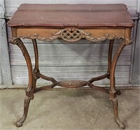 MAHOGANY INLAY CHIPPENDALE TABLE