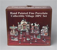 Handpainted Porcelain Village Set