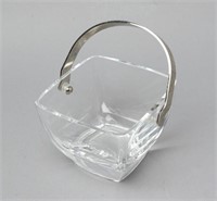Glass Basket with Metal Handle