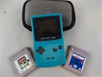 Gameboy Color Tested & Works w/ 2 Games in Case