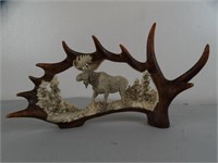 Carved Resin Moose Antler