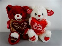 2 Dan Dee 2007 Valentines Bears NWT