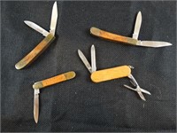 Lot of 4 Pocket Knives From Grandpas Collection