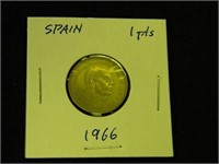 1966 Spain 1 Peseta Coin