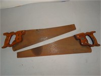 Lot Of 2 Antique Hand Saws (1 Is Henry Disston )