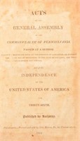 1812 Acts of the General Assembly of PA