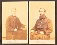 2 CDV Photos of PA Gov Curtin & Gen Geary