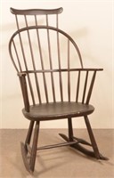 Pennsylvania Windsor Sack Back Rocking Chair.