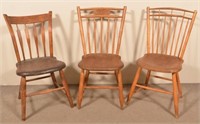 Three Various Antique Side Chairs.