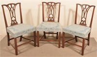 Three Chippendale Style Mahogany Side Chairs.