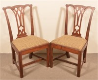 Pair of Chippendale Mahogany Side Chairs.