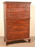 Pennsylvania Chippendale Walnut Tall Chest.