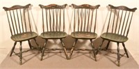 Set of Four Pennsylvania Windsor Side Chairs.
