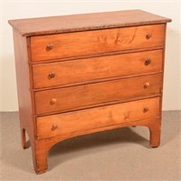 New England 19th Century Softwood Chest of Drawers