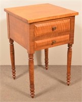 Pennsylvania Federal Tiger Maple Two Drawer Stand.