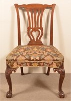 English Chippendale Walnut Carved Frame Side Chair